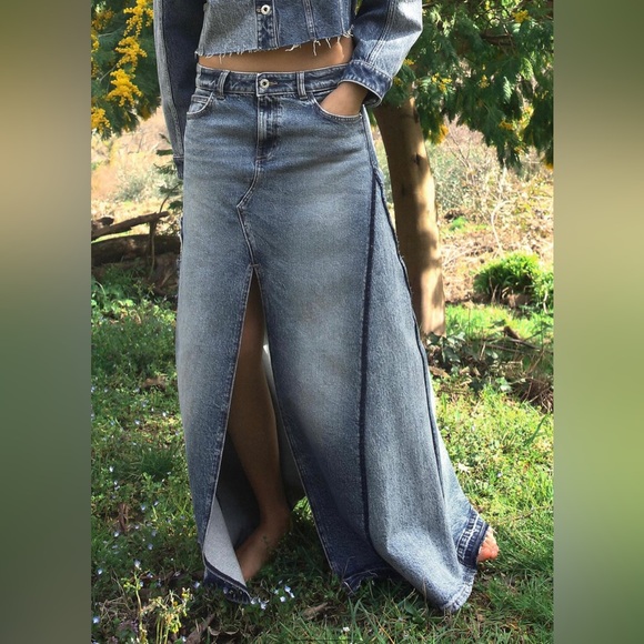 New Zara Denim Skirt * Size: S - Picture 2 of 8